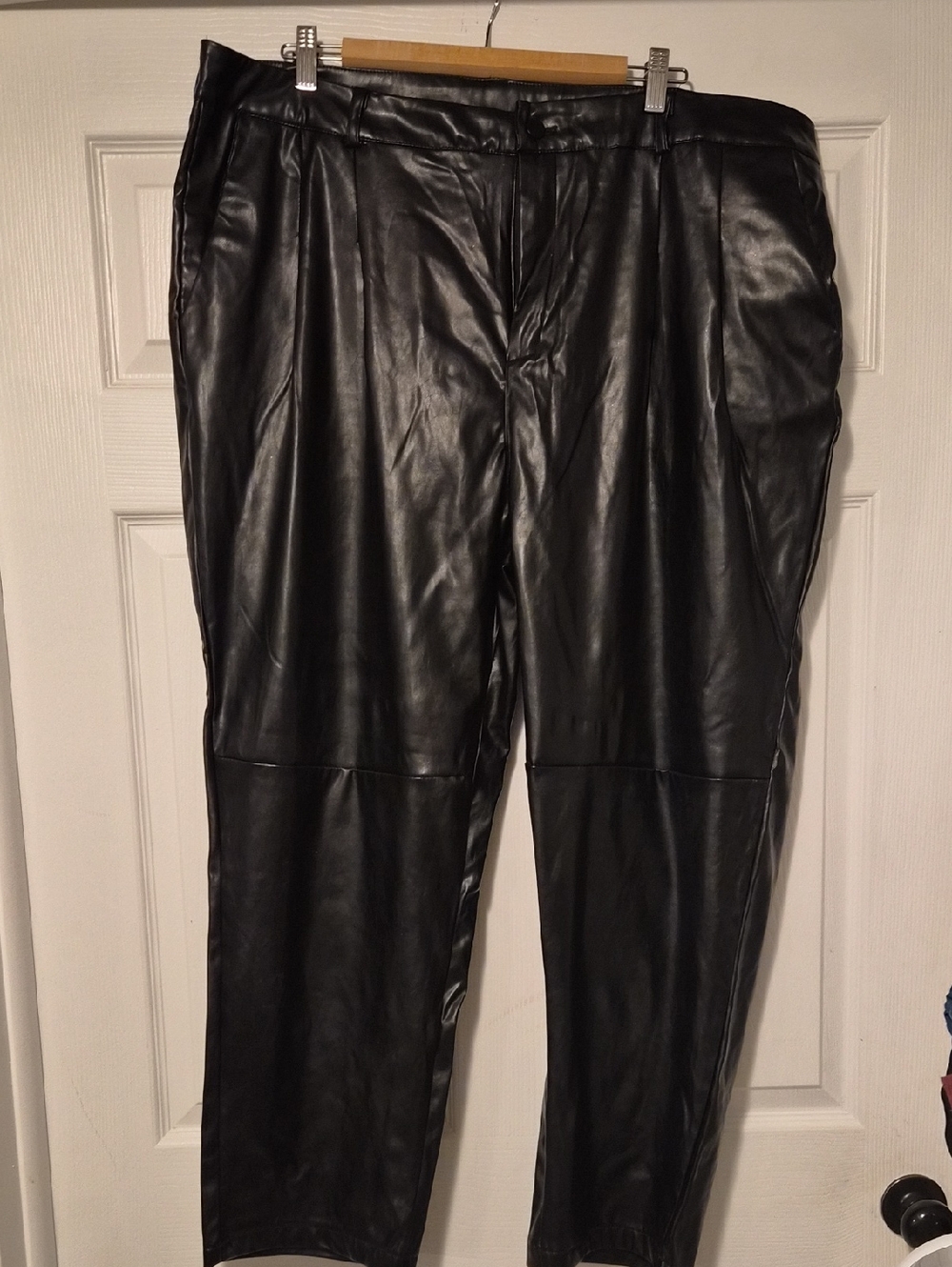 SHEIN Black Faux Leather Pants